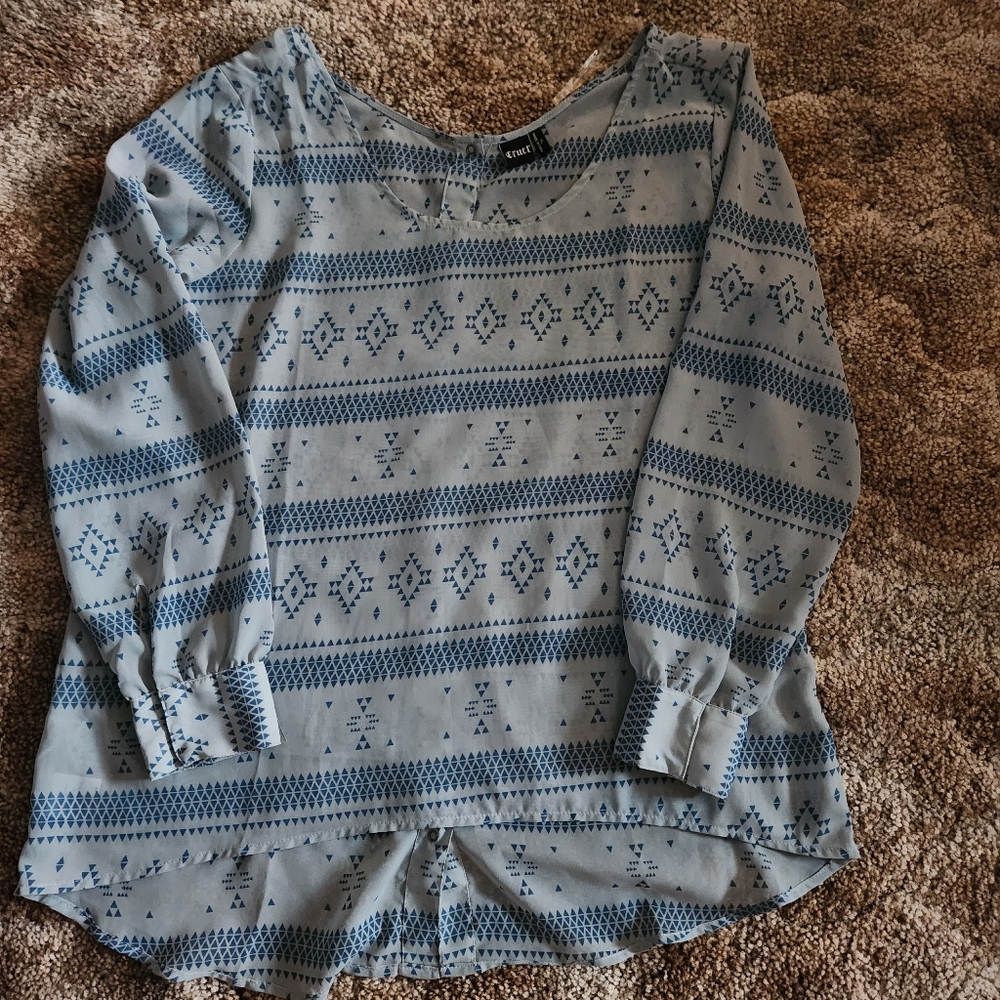 Cruel Sheer XL Patterned Blouse